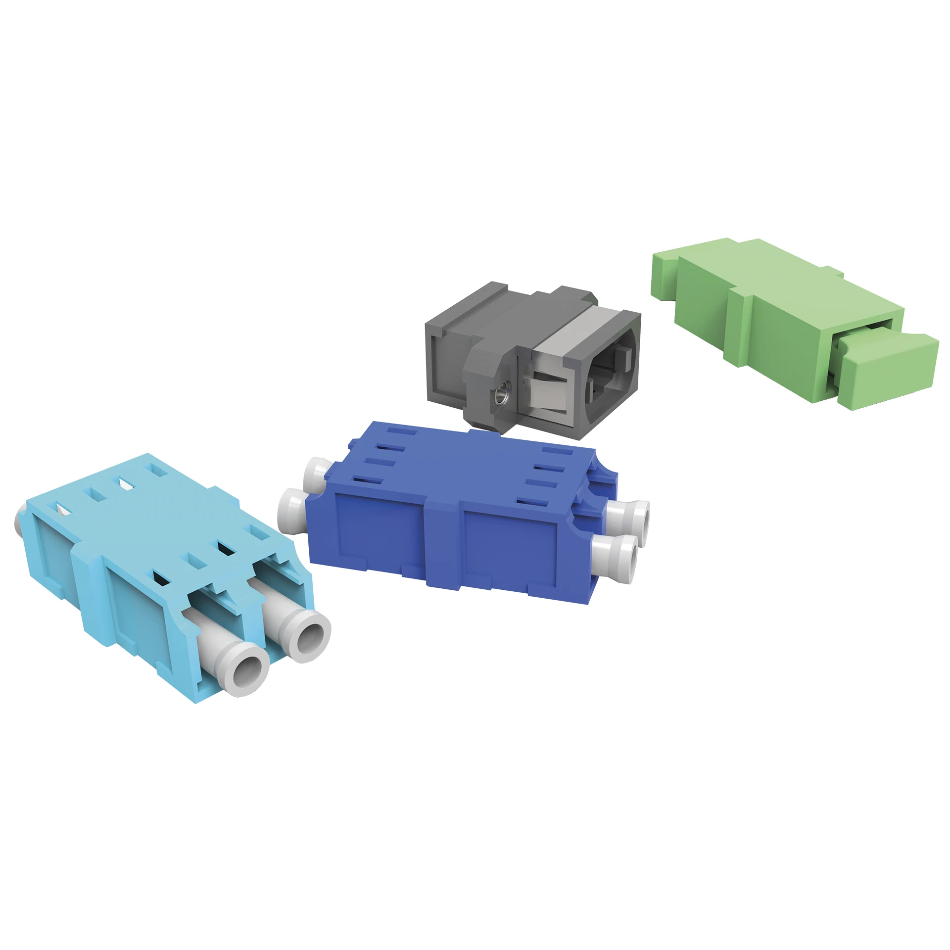 LC MM OPTICAL ADAPTER SET – AQUA (PACKAGE 01 PC)