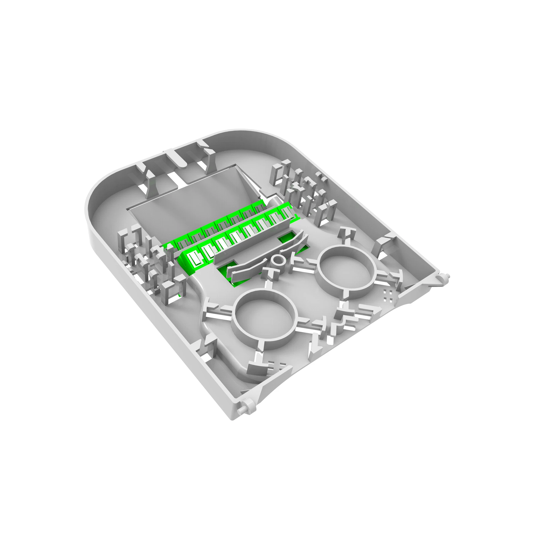 BANDEJA CON 16 ADAPTADORES SC-APC CON SHUTTER (FK-CTO-16MC Y FK-CTOS-16P)