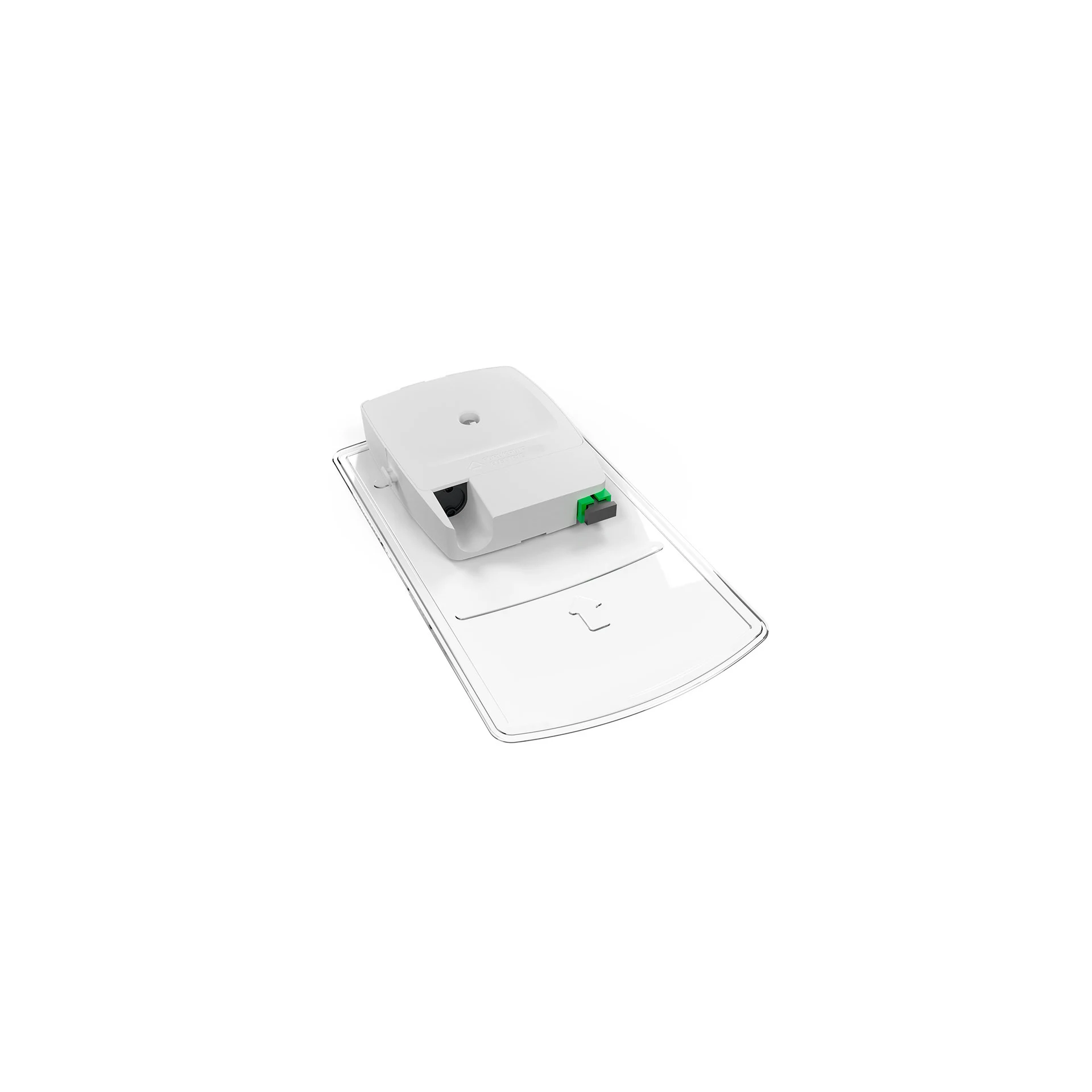 ROSETA FLEX OPTICA 1P SOBREPONER C/ 1 ADAP SC-APC Y C/ LIMITADOR PLASTICO – GRIS
